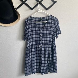 Plaid flannel dress